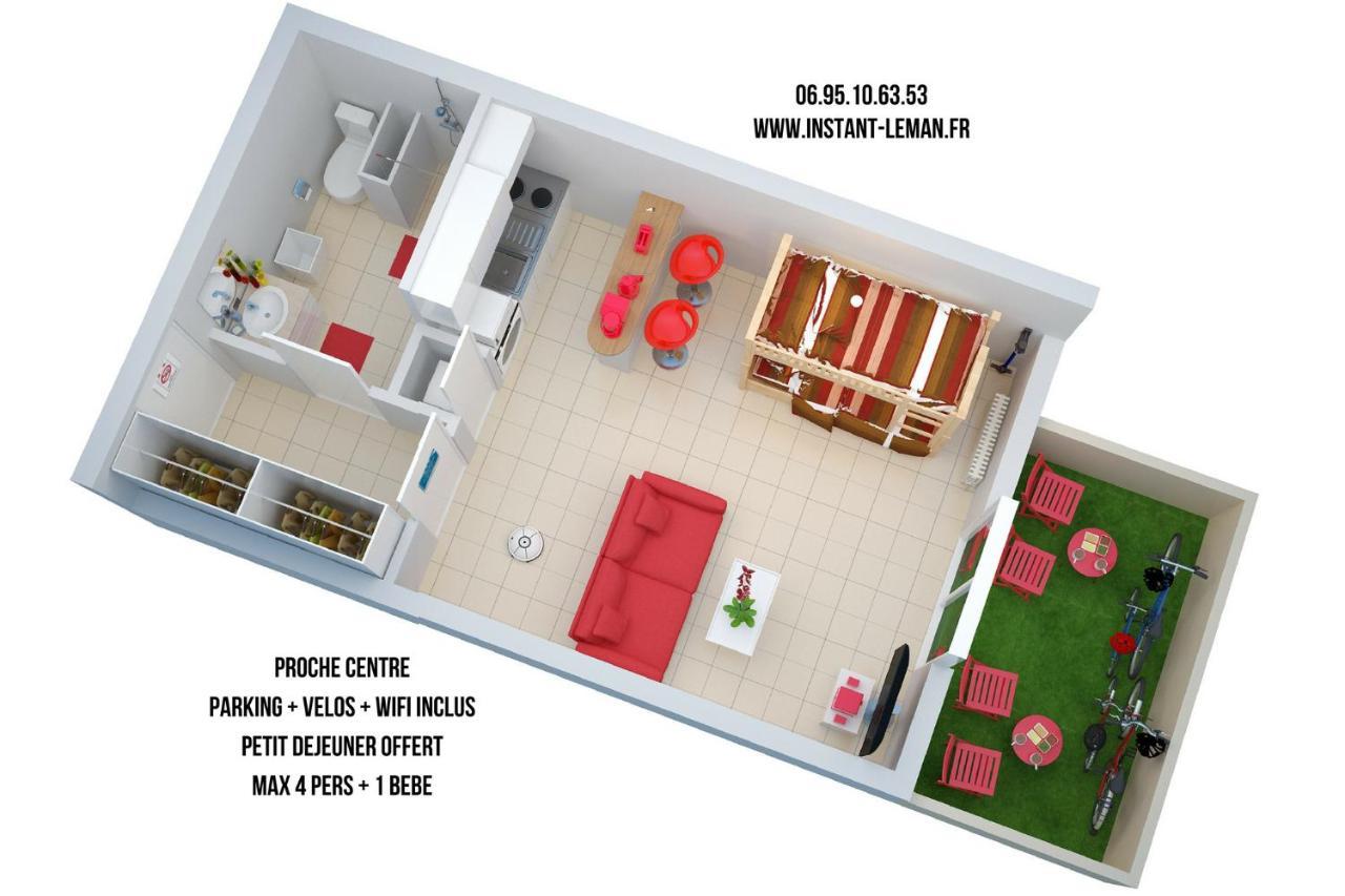Instant-Leman II Apartment Thonon-les-Bains Ngoại thất bức ảnh